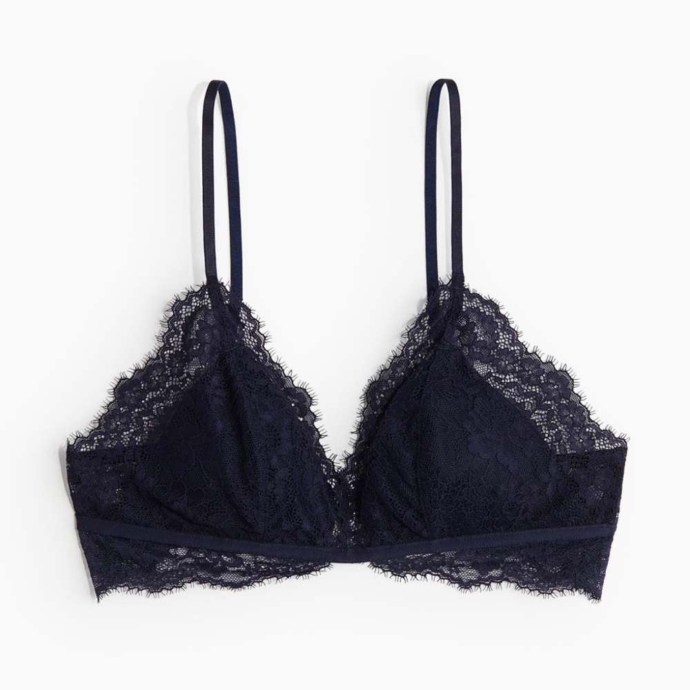 H&M Blue Lace Triangle Bralette brand new with tags!!!